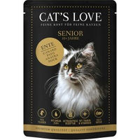 Produktbild von CAT'S LOVE Nassfutter Katze Senior Ente Stückchen in Gelee getreidefrei 12x85 g - 12 x 85 g