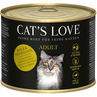 Produktbild von Cat's Love Nassfutter Pastete Kalb und Truthahn getreidefrei 6x200g - 6 x 200 g