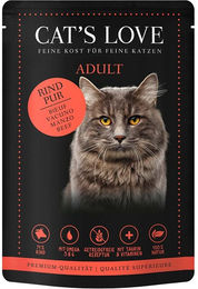 Produktbild von Cat's Love Nassfutter Rind Pur mit hohem Fleischanteil für erwachsene Katzen 12x85g