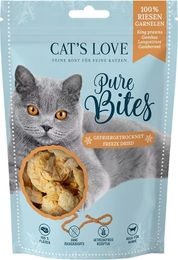 Produktbild von Cat's Love Pure Bites Gefriergetrocknete Riesengarnele Leckerli für Katzen 15 g