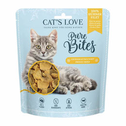 Cat's Love Pure Bites Gefriergetrocknetes Hühnerfilet Leckerli für Katzen 40g - 40 g – Bild 1 von 3