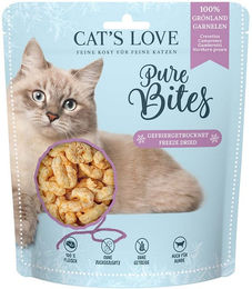 Cat's Love Pure Bites Gefriergetrocknetes Katzenleckerli Grönlandgarnele 30g - 30 g – Bild 1 von 2