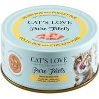 Produktbild von Cat's Love Pure Filets Huhn Katzenfutter für alle Altersstufen 6x100g - 6 x 100 g