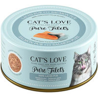 Produktbild von Cat's Love Pure Filets Lachs Katzenfutter für alle Altersstufen 6x100g