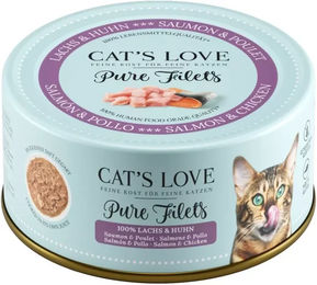 Cat's Love Pure Filets Nassfutter Huhn & Lachs getreidefrei mit hohem Fleischanteil für Katzen 6x100g - 6 x 100 g – Bild 1 von 3