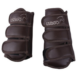 CATAGO Dressurgamaschen für Ponys aus Neopren Braun 4 Stück – Bild 1 von 5
