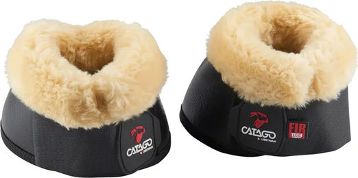 Produktbild von Catago FIR-Tech Hufglocken mit Kunstfell für Ponys in Schwarz