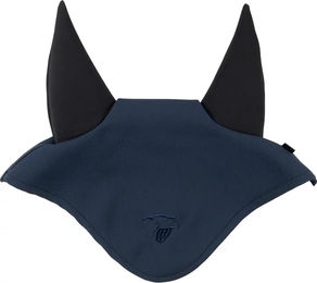 Produktbild von Catago Hybrid Fliegenhaube für Pferde aus Neopren in Schwarz oder Blau für Vollblut