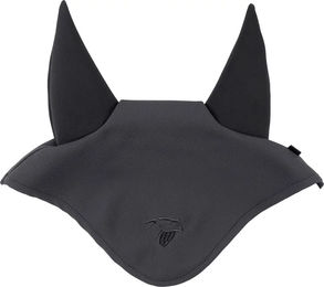 Produktbild von Catago Hybrid Fliegenhaube für Pferde Vollblut in Schwarz und Grau aus Neopren