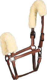 Produktbild von Catago Lederhalfter mit Lammfell für Ponys in Braun - 1 Stk.