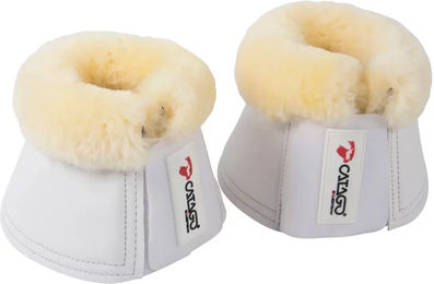 Produktbild von Catago Merino Pferdeglocken aus Wolle in Weiß Größe L