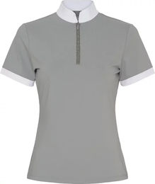 Produktbild von Catago Nice Turnierpolo Damen Reitshirt Grau XS