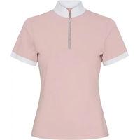 Produktbild von Catago Nice Turnierpolo Damen Reitshirt Weiß Rosa XS