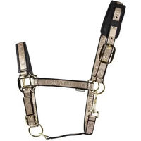 Produktbild von Catago Pony Halfter aus Stoff in Braun und Gold