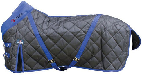 CATAGO Stalldecke Fleece Schwarz/Blau 115 cm - 100 g – Bild 1 von 6