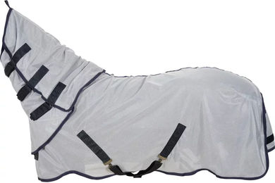 Produktbild von Catago Terra Fliegendecke für Pferde aus Neopren in Grau und Weiß