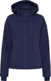 Produktbild von Catago Vanetta Softshell Reitjacke mit Kapuze für Damen in Blau Größe S wasserabweisend
