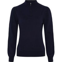 Produktbild von Catago Victoria Damen Pullover mit 1/2 Reißverschluss aus Mohair-Mischung Blau Größe S