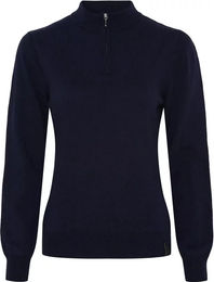 Produktbild von Catago Victoria Damen Pullover mit 1/2 Reißverschluss aus Mohair-Mischung in Blau Größe L