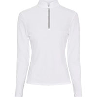 Produktbild von Catago Vinica Reit-Poloshirt Damen mit 1/2 Reißverschluss Weiß 3XL
