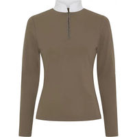 Produktbild von Catago Vinica Reitshirt für Damen mit langen Ärmeln Braun XXL