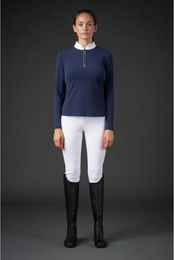 Produktbild von Catago Vinica Reitshirt für Damen mit langen Ärmeln in Blau Größe S