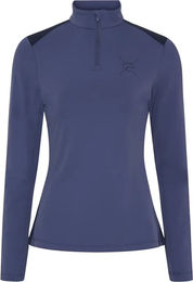 Produktbild von Catago Vivian Damen Pullover mit 1/2 Reißverschluss Blau Größe L