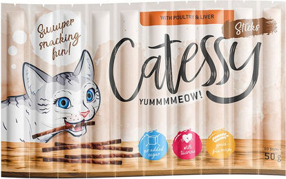 Produktbild von Catessy Crunchy Sticks Geflügel und Leber 150 x 5 g - 150 x 5 g