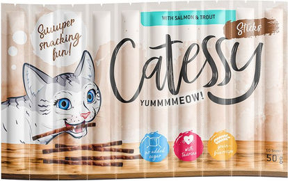 Produktbild von Catessy Crunchy Sticks Lachs und Forelle 150 x 5 g - 150 x 5 g