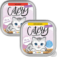 Produktbild von Catessy Junior Kitten Paté Mix Rind und Huhn 32 x 100 g ohne Zucker und Konservierungsstoffe - 32 x 100 g