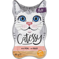Produktbild von Catessy Katzen Nassfutter Schälchen Paté mit Kalb Huhn und Kabeljau getreidefrei 18 x 85 g - 18 x 85 g