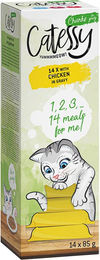 Produktbild von Catessy Katzen Nassfutter Stückchen in Sauce Huhn oder Fisch 14 x 85 g ohne Zucker und Konservierungsstoffe - 14 x 85 g