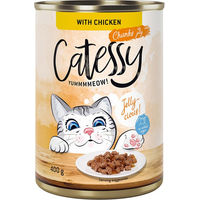 Produktbild von Catessy Katzenfutter Huhn Stückchen in Gelee 12 x 400 g ohne Zucker und Konservierungsstoffe - 12 x 400 g