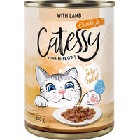 Produktbild von Catessy Katzenfutter Lamm Stückchen in Gelee 12 x 400 g ohne Zucker und Konservierungsstoffe - 12 x 400 g
