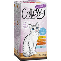 Produktbild von Catessy Katzenpastete Mixpaket 8 x 100 g Geflügel Leber Kalb Krabbe Pute ohne Zucker und Konservierungsstoffe - 8 x 100 g