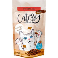 Produktbild von Catessy Knabber-Snacks Leckerli mit Rind, Geflügel und Lachs Sparpaket 15 x 65 g - 5 x 65 g