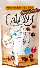 Produktbild von Catessy Knuspersnacks Leckerli für Katzen mit Ente, Truthahn und Huhn 15 x 65 g - 15 x 65 g