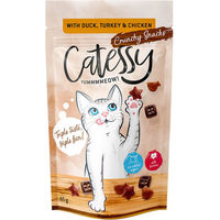 Produktbild von Catessy Knuspersnacks Leckerli für Katzen mit Ente, Truthahn und Huhn 15 x 65 g - 15 x 65 g