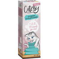 Produktbild von Catessy Mousse Schälchen mit Atlantiklachs für Katzen getreidefrei 14 x 90 g - 14 x 90 g