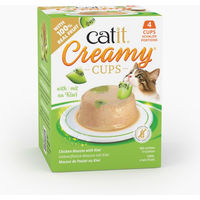 Produktbild von Catit Creamy Cups Katzen-Creme Huhn und Thunfisch 4 x 25 g