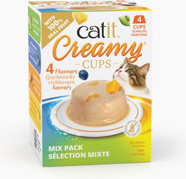 Catit Creamy Cups Katzen-Leckerli Mix mit Huhn und Thunfisch 4 x 25 g – Bild 1 von 6