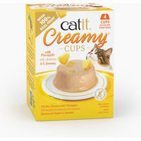 Produktbild von Catit Creamy Cups Katzensnack Huhn mit Ananas 4 x 25 g