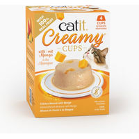 Produktbild von Catit Creamy Cups Katzensnack Huhn mit Mango 4 x 25 g