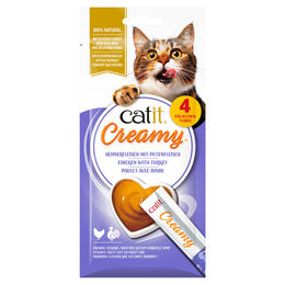 Catit Creamy Katzen-Leckerli Huhn mit Pute 4 x 10 g für alle Altersstufen – Bild 1 von 1
