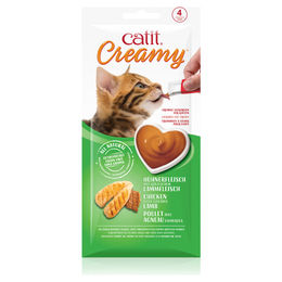 Catit Creamy Leckerei für Katzen Huhn & Lamm 4 x 10 g - 40 g – Bild 1 von 8