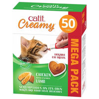 Produktbild von Catit Creamy Leckpaste für Katzen Huhn und Lamm 50 x 10g - 50 x 10 g
