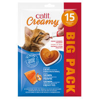 Produktbild von Catit Creamy Leckpaste für Katzen Lachs & Garnelen 15 x 10 g - 15 x 10 g