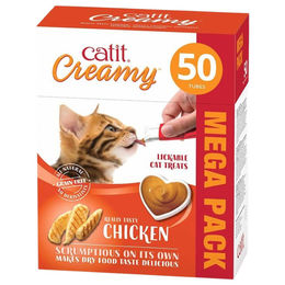 Catit Creamy Leckpaste Huhn für Katzen 50 x 10g - 50 x 10 g – Bild 1 von 4
