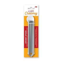Catit Creamy Löffel für Katzen aus Kunststoff in Weiß und Grau - 1 Stk. – Bild 1 von 3
