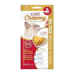 Catit Creamy Superfood Leckpaste für Katzen Multipack mit Huhn, Lamm, Lachs und Thunfisch - 8 x 10 g – Bild 1 von 6